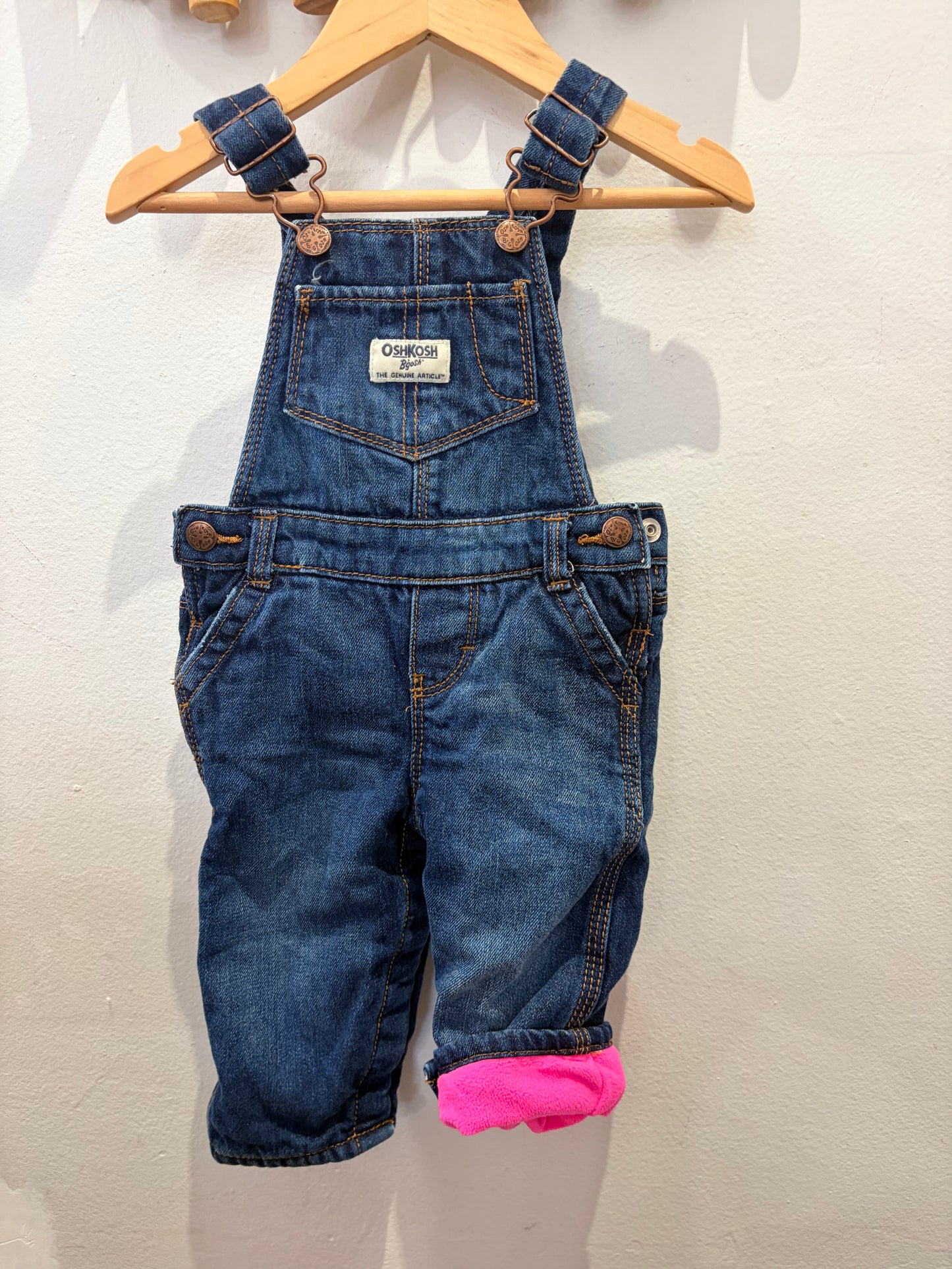 Fleece lined overalls 6-9m