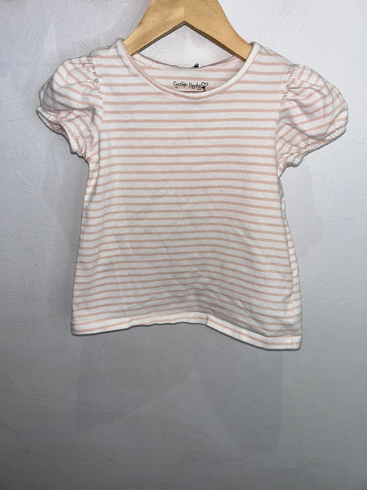 Light pink stripes tee 2y