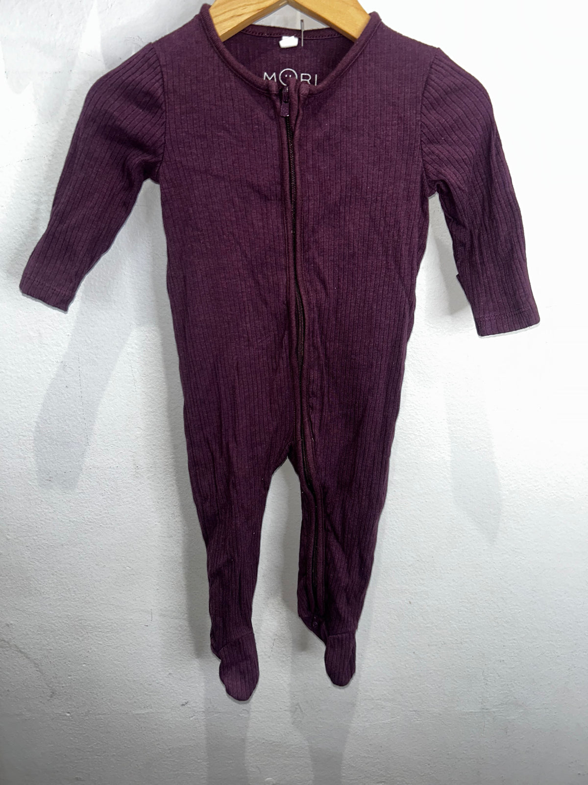 Mori organic cotton magenta sleeper 0-3m