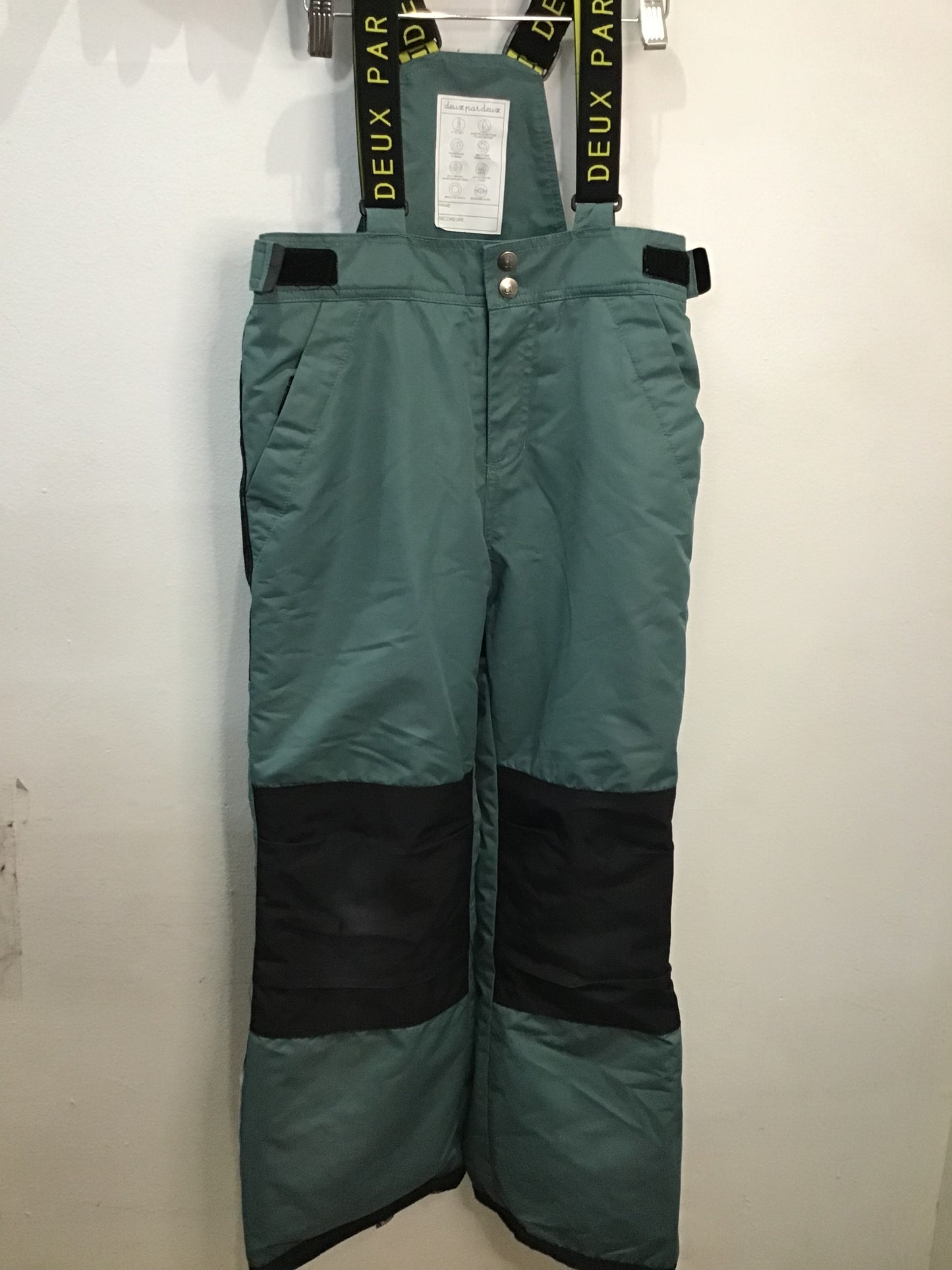 Deuxpardeux teal snow pants 10y