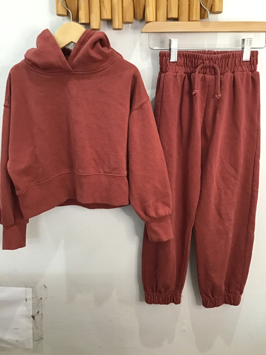 Berry red jogger set 7y