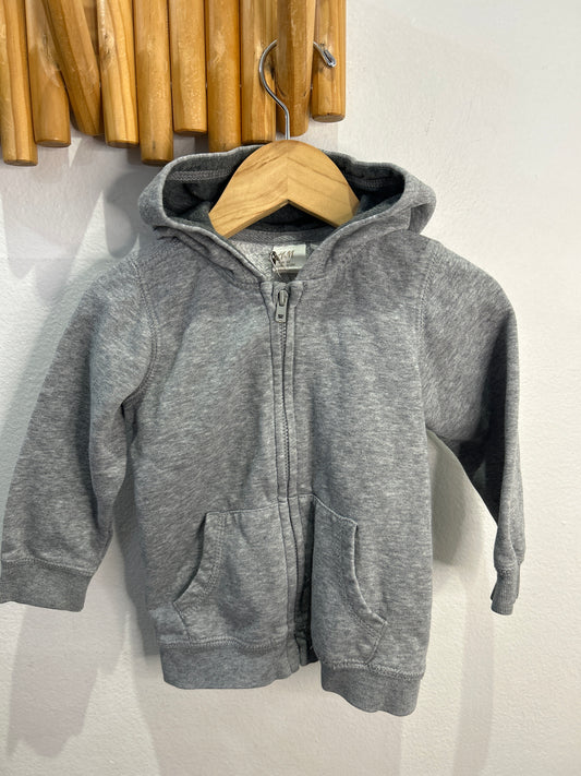 Grey zipper sweater 9-12m