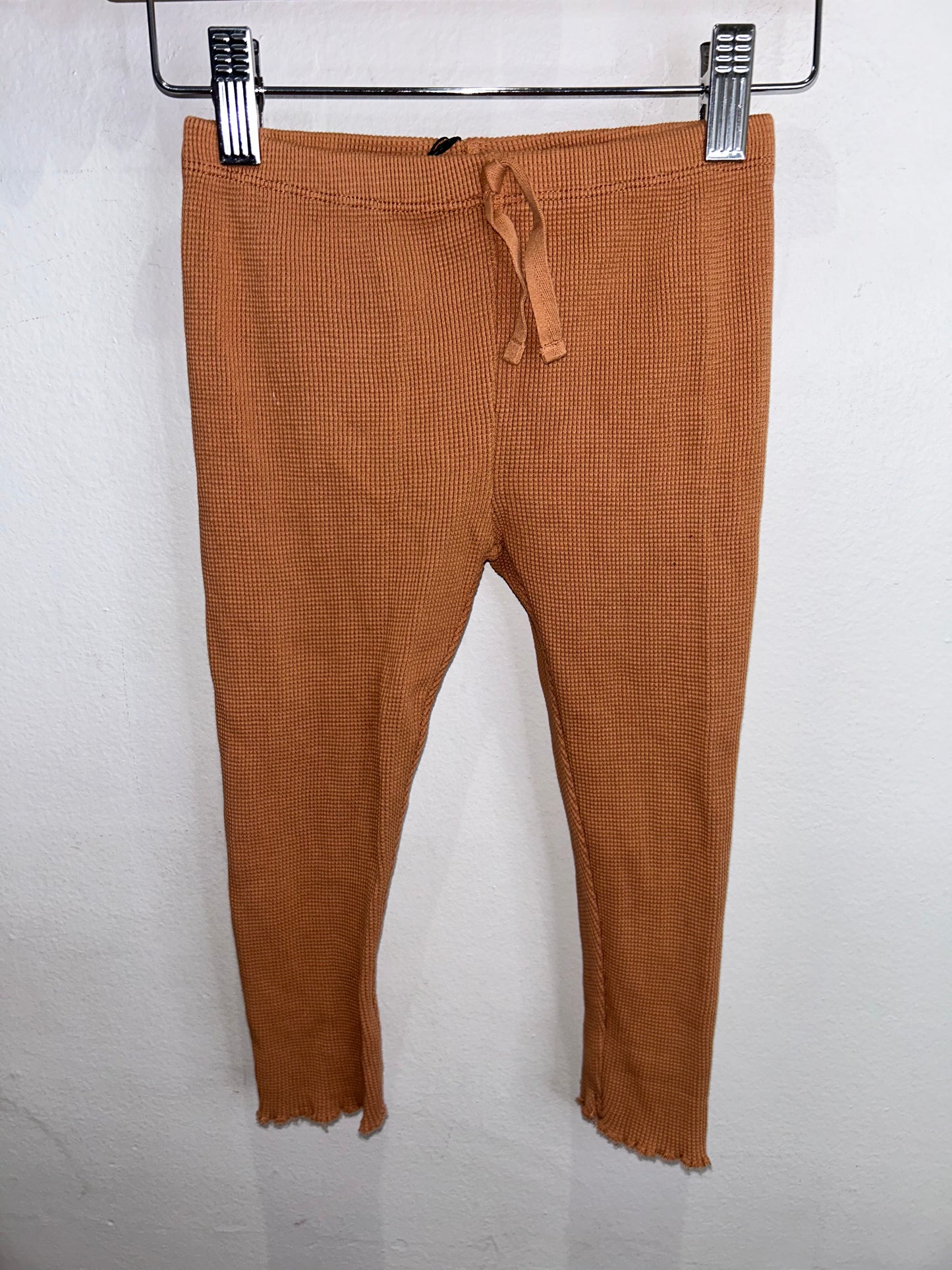 Rust waffle pants 2-3y