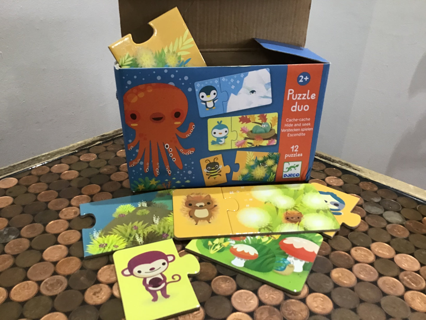 Djeco puzzle duo hide and seek - 12 x 2 pieces