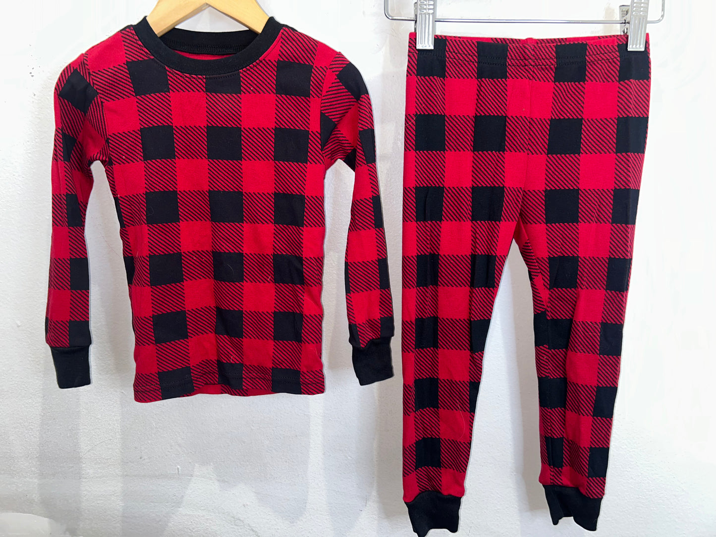 Red checkered pyjamas 3y