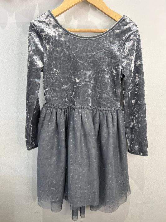 Silver tulle and velvet dress 4y
