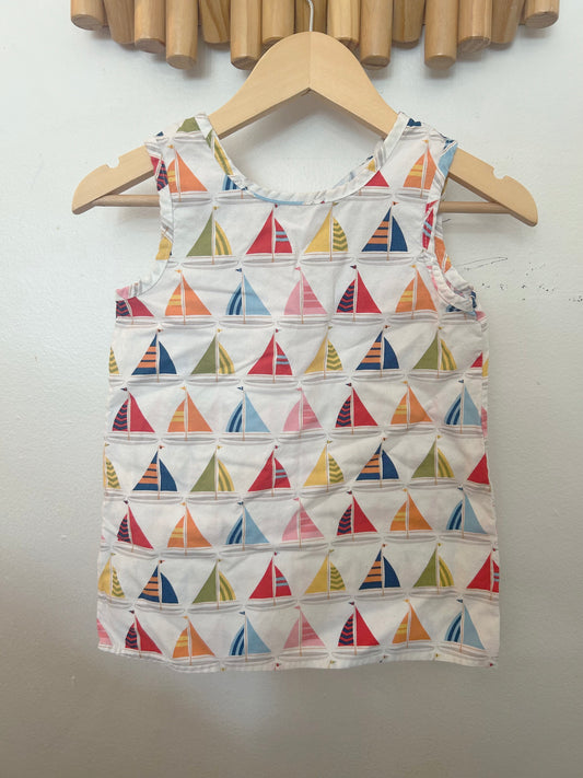 Petit Peony boats dress 2y