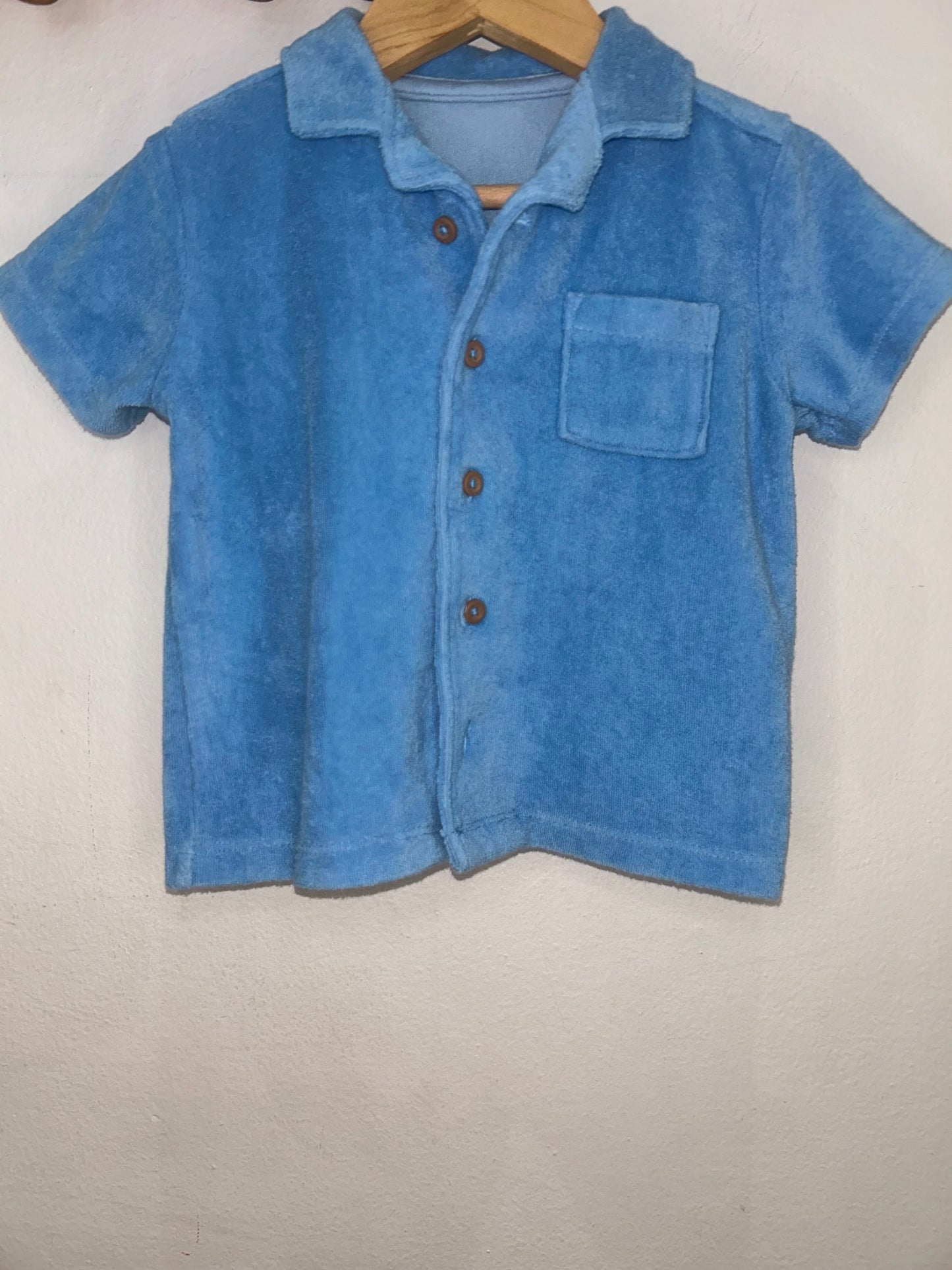 Blue terry shirt 12-18m