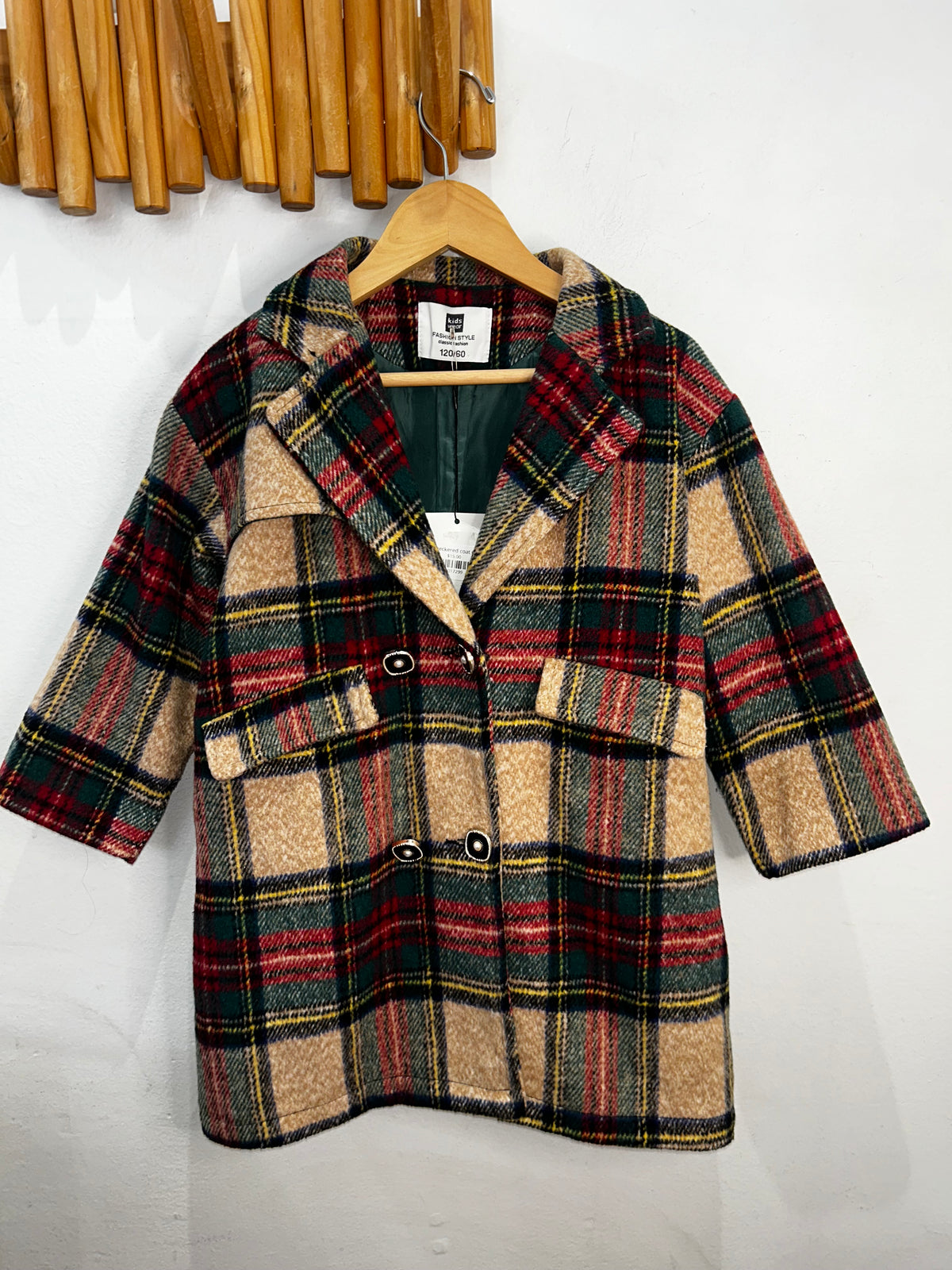 Checkered coat 6y