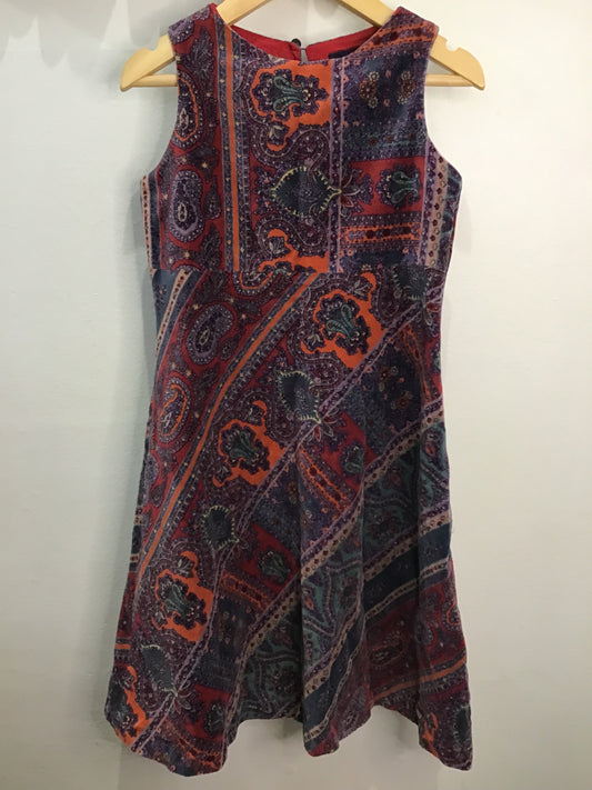 Dress velvet paisley 5y