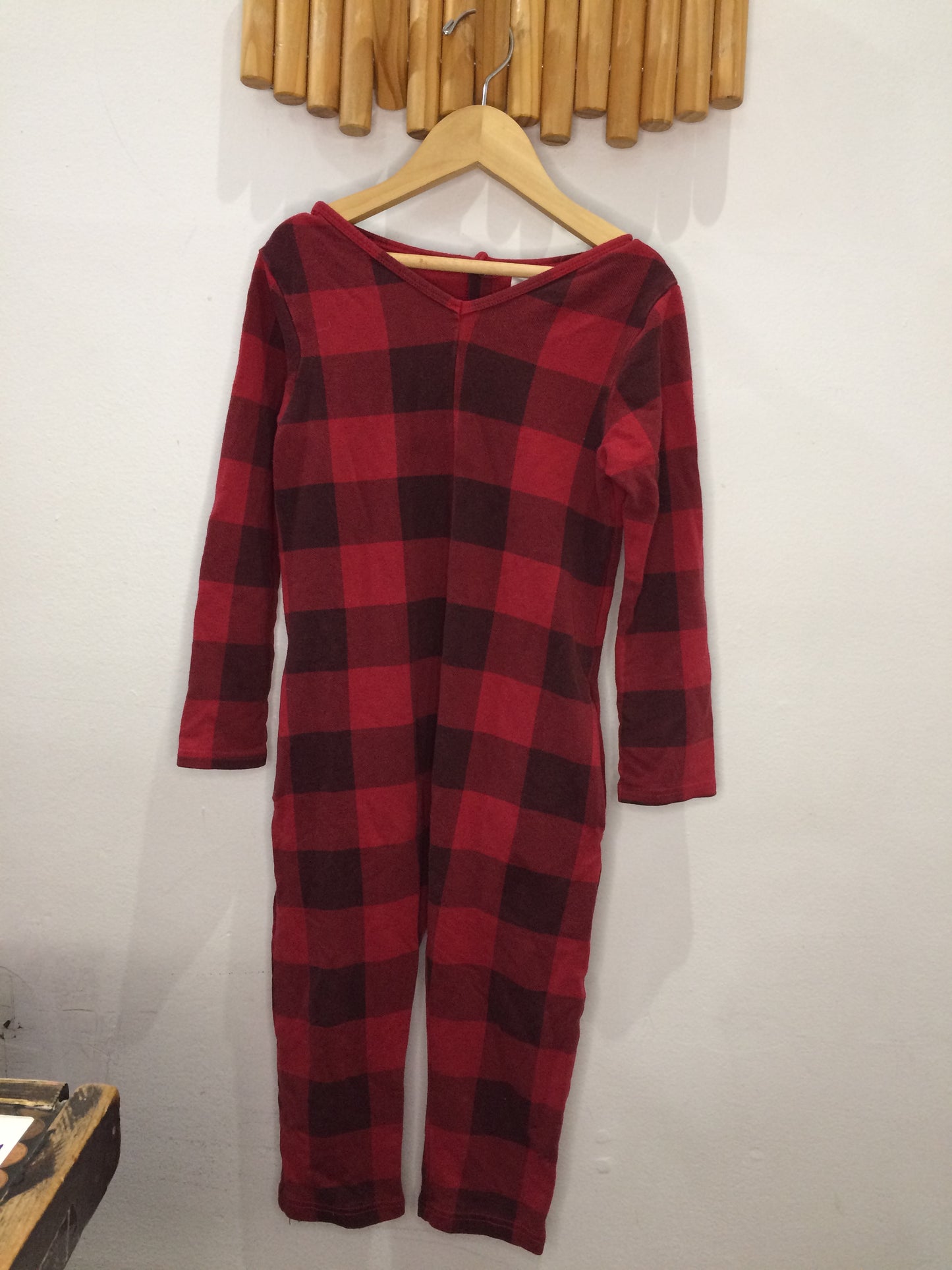 Smash & Tess red checkered romper 4-5y