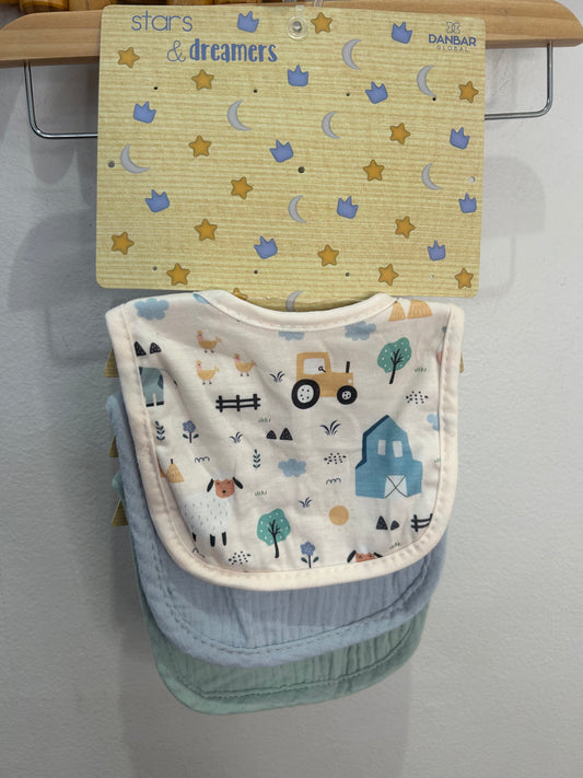 3 pack bibs- new