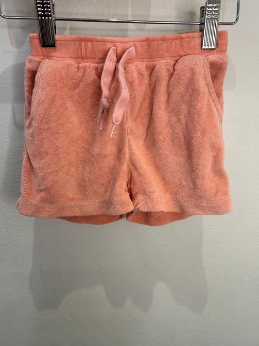Peach terry shorts 18-24m