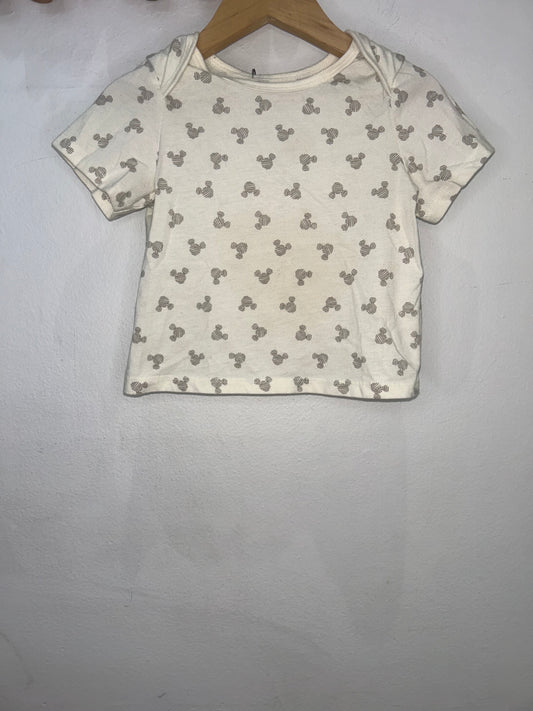 Mickey print tee 18-24m