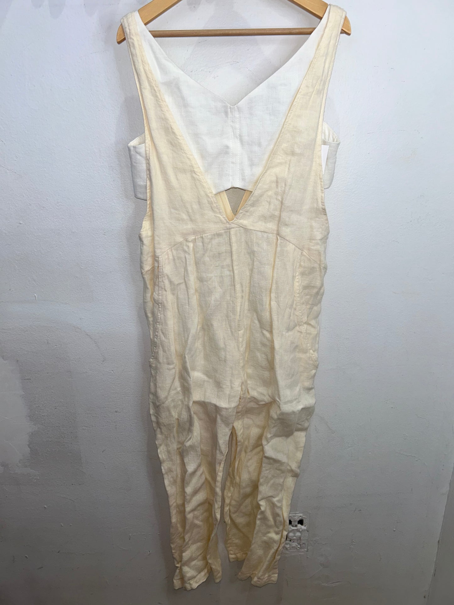 Cream wide leg romper 11-12y NEW