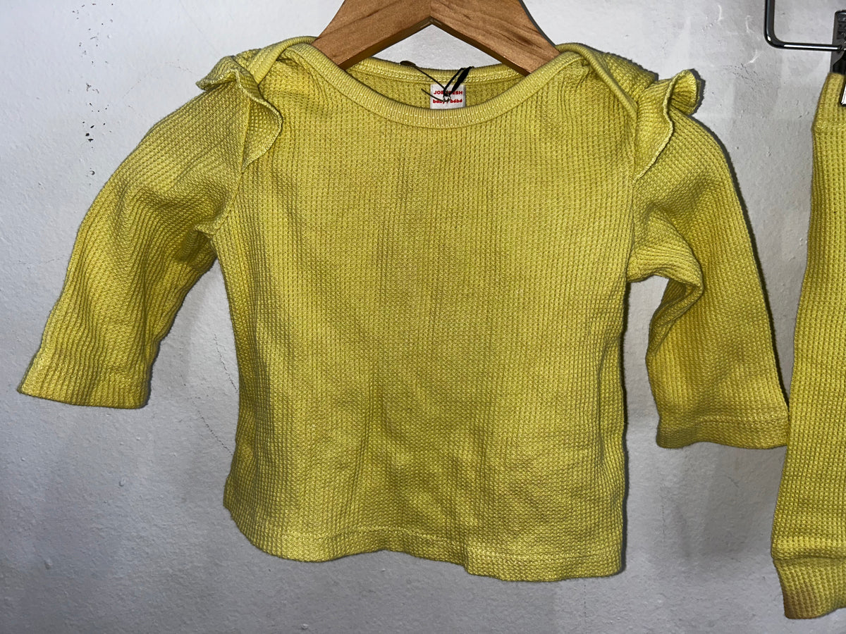 Yellow waffle set 0-3m