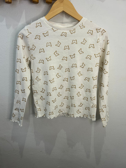 Sparkly butterflies longsleeve 8y