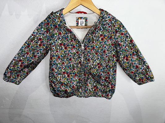 Floral rain jacket 3y