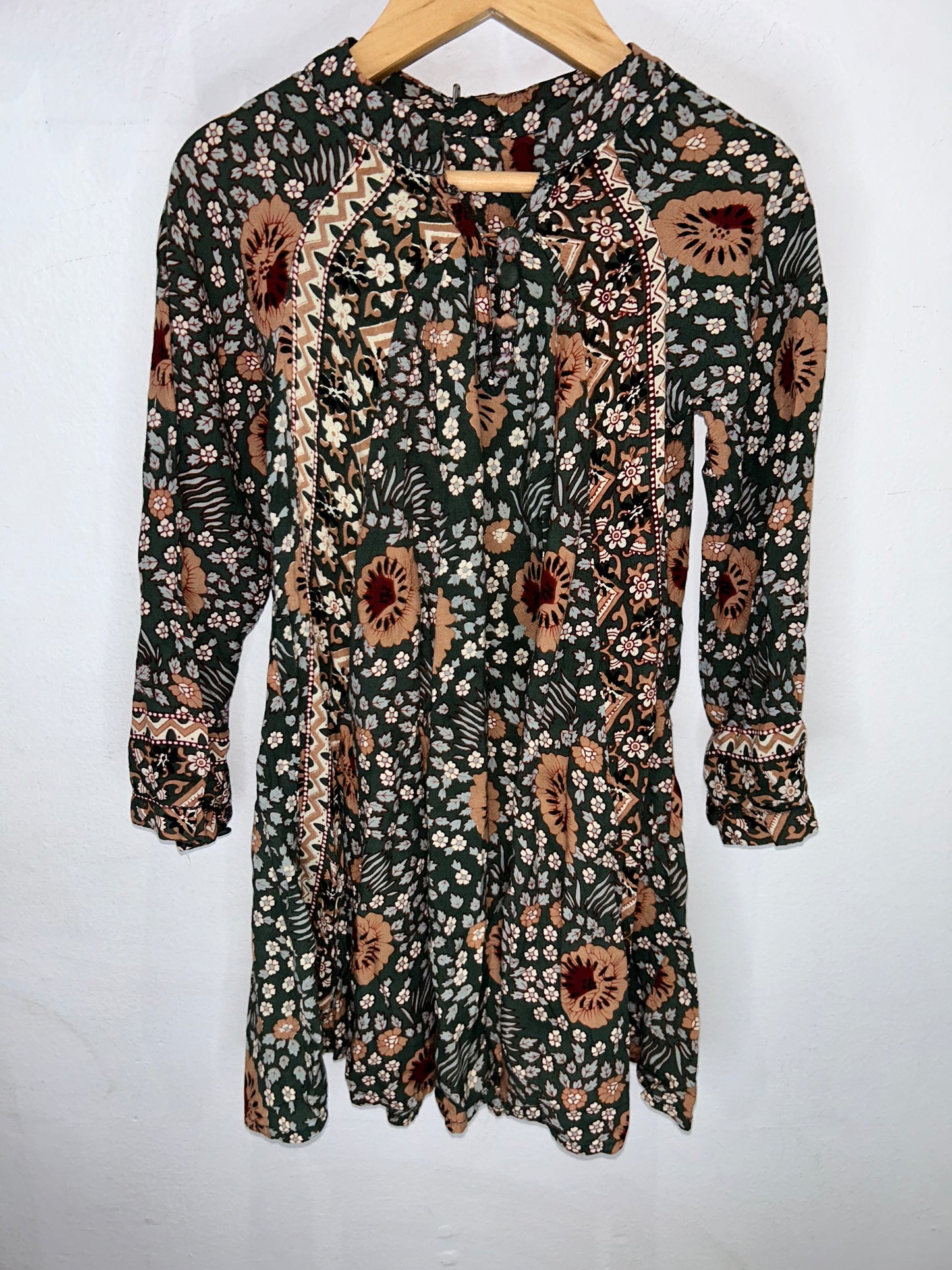 Green floral dress 4-6y