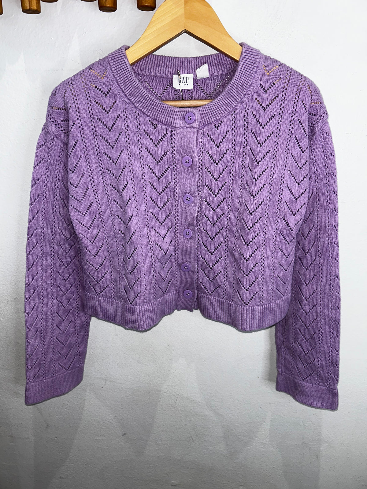 Lavender knit cardigan 10y