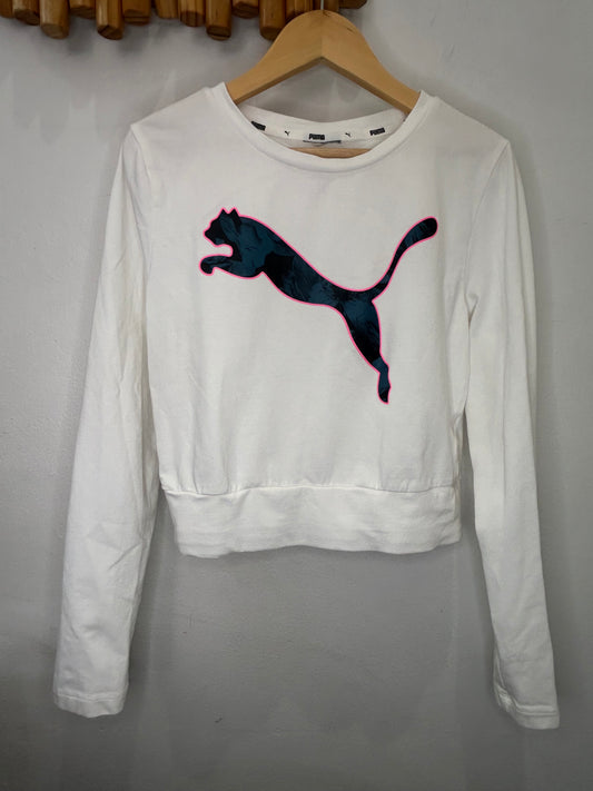 Puma blue logo pullover 6-7y