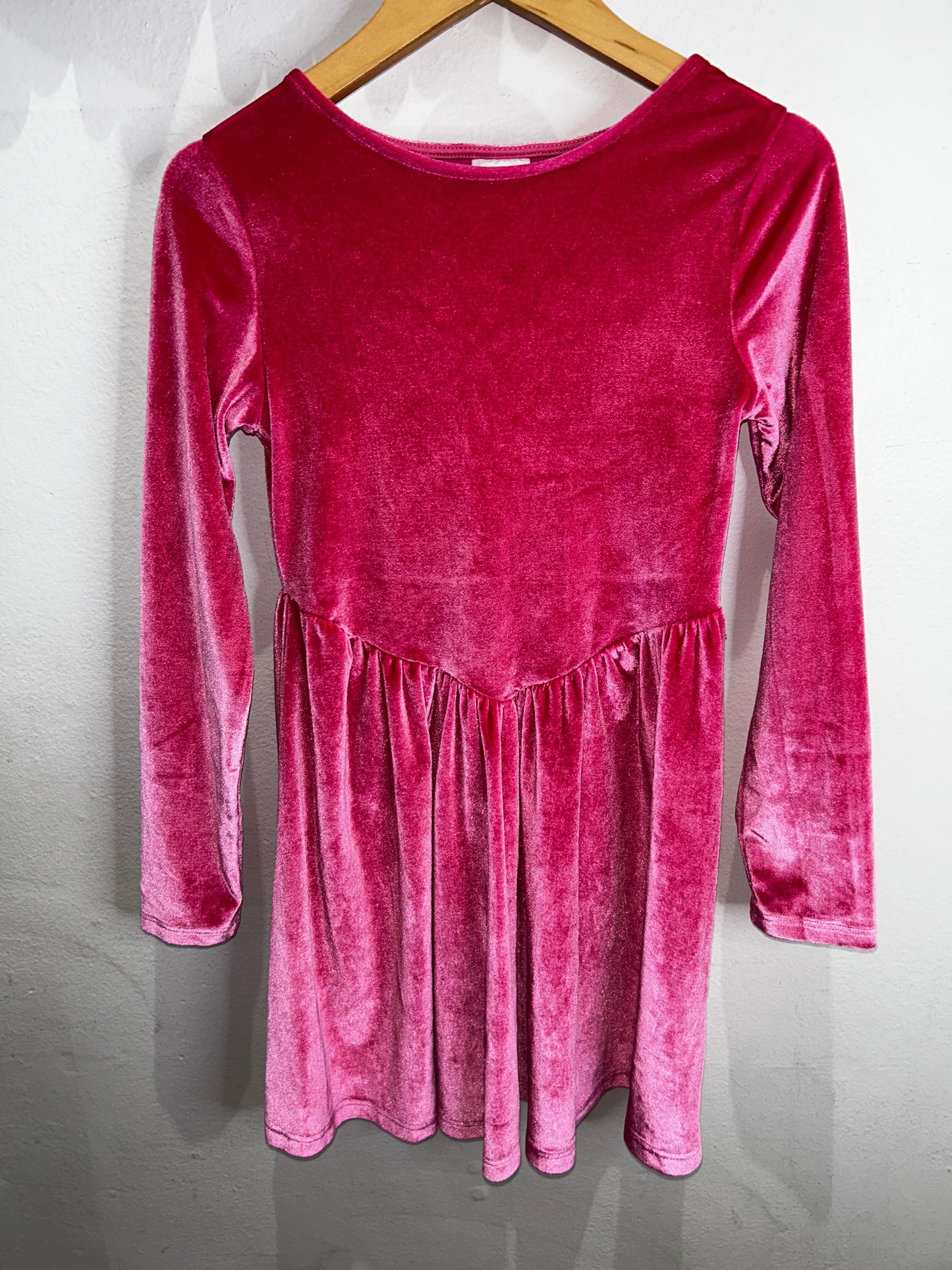 Pink velvet dress 9y