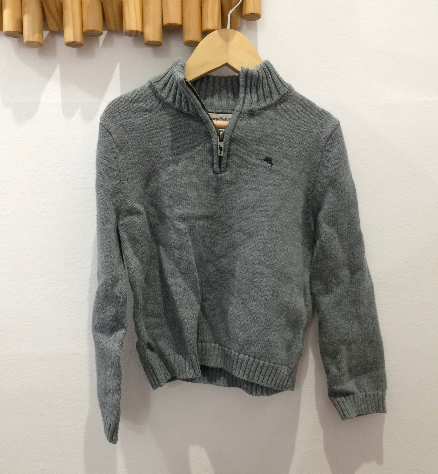 Tommy Bahamas grey zip sweater 5-6y