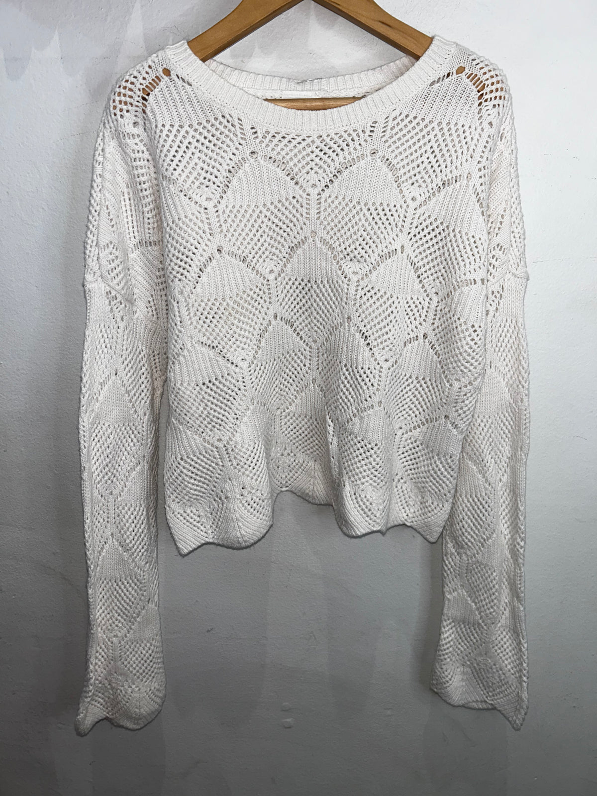 White crochet sweater 11-12y