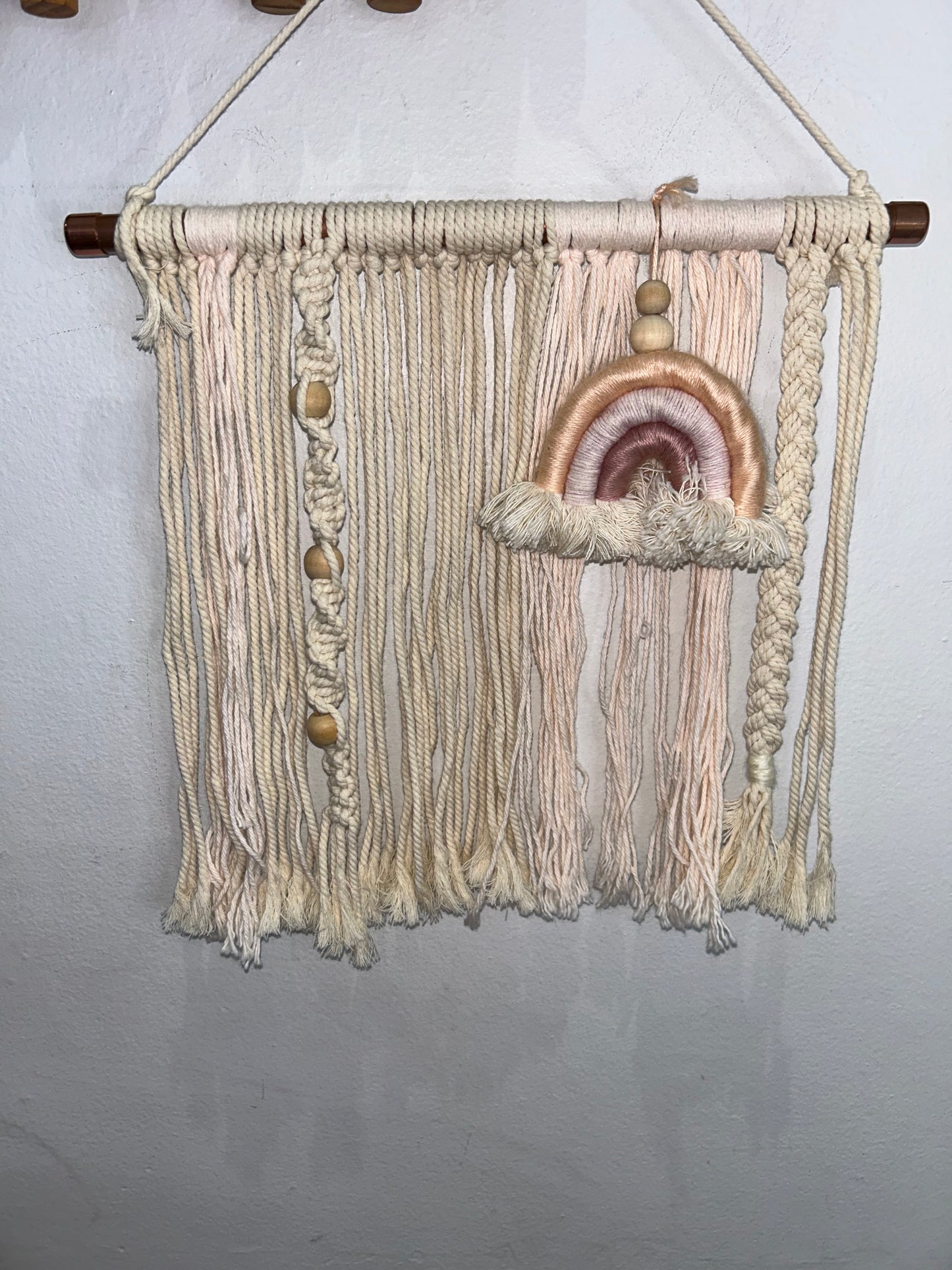 Rainbow crochet hanging