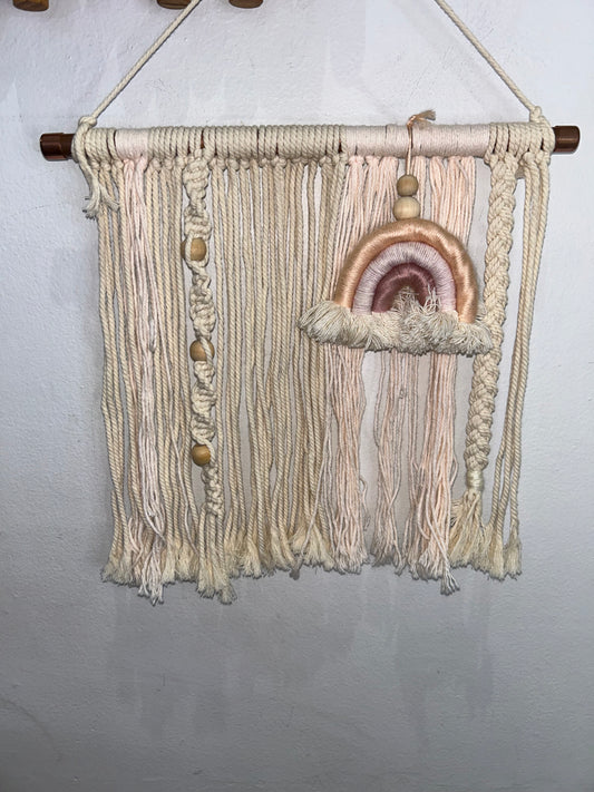 Rainbow crochet hanging