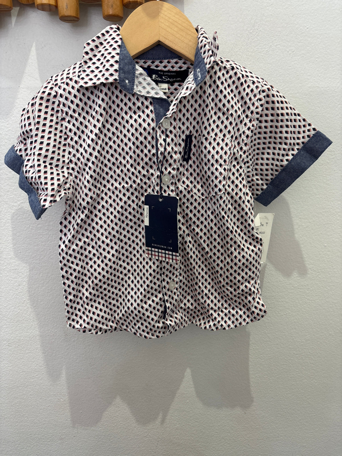 Print dressy shirt 12m NEW