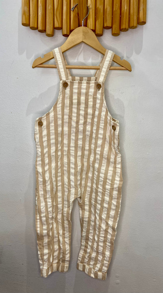 Brown stripe romper 18-24m