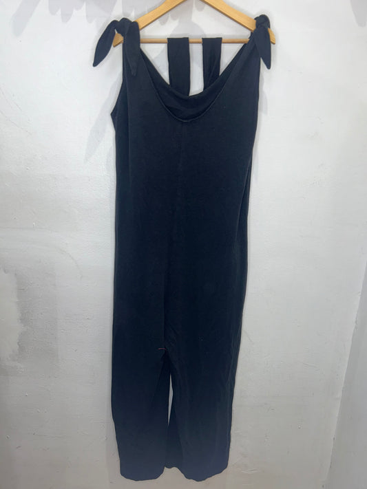 Adult Romper  w Ties Black XS