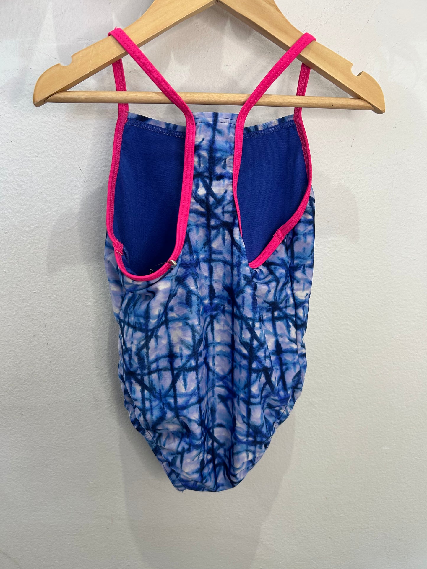 Blue pattern swimsuit 4-6y