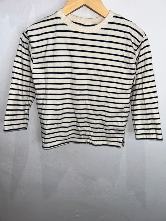 Black stripes longsleeve 3-4y