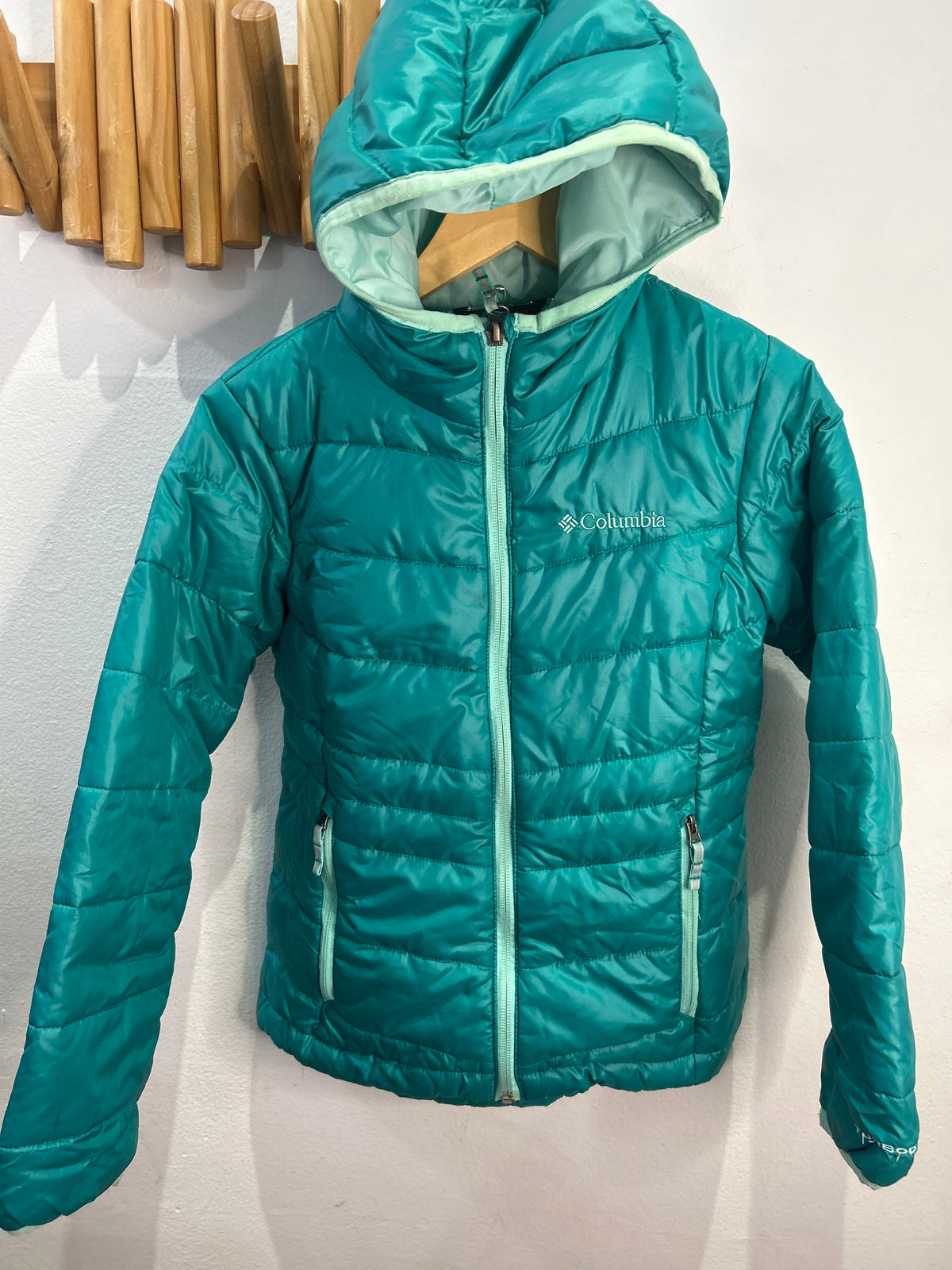 Columbia teal jacket 7-8y