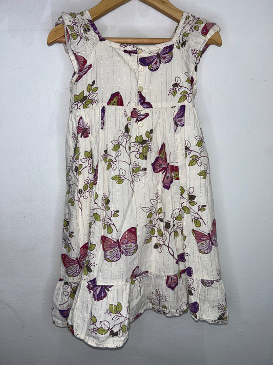 Sparkle thread butterfly dress 4y