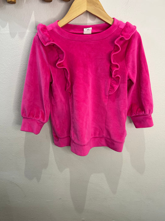 Neon pink fleecy pullover 18-24m