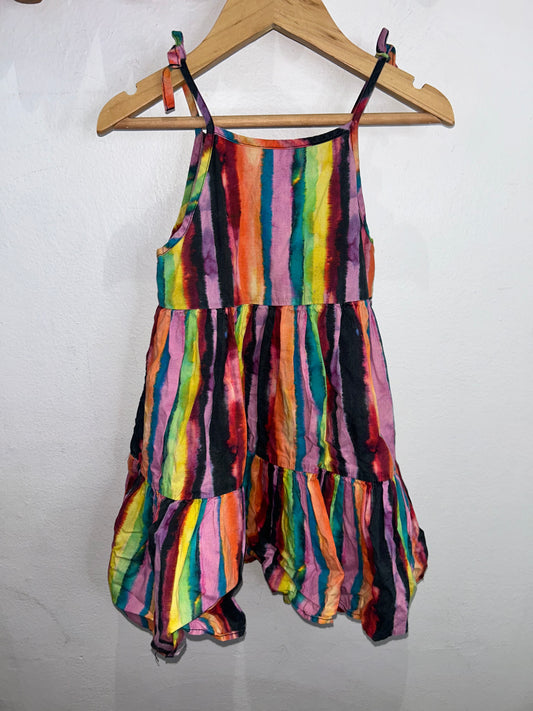 Dark stripes dress 3-4y