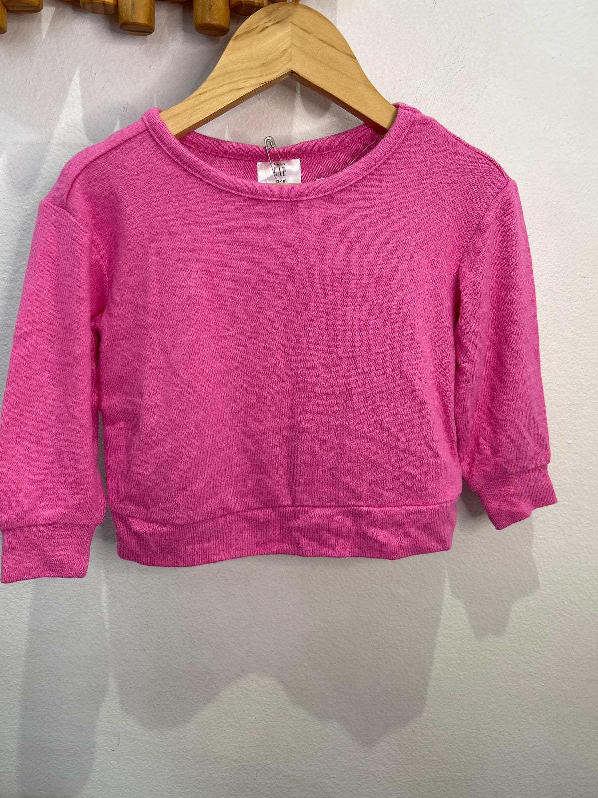 Pink knit longsleeve 12-18m NEW