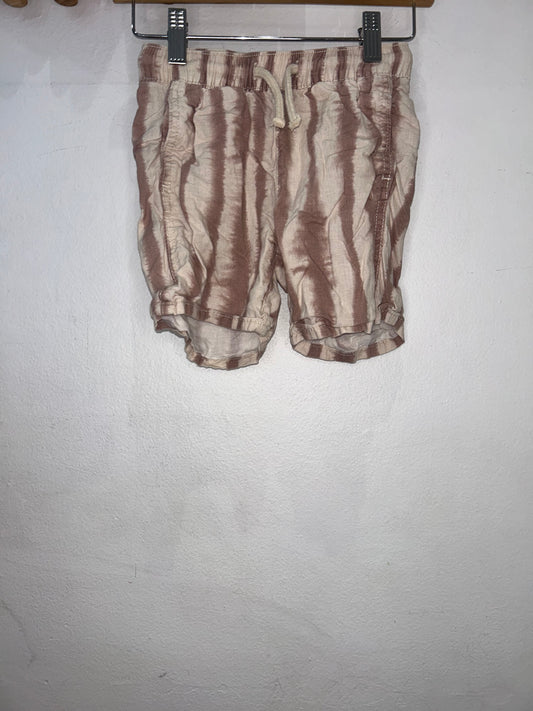 Brown vertical stripes shorts 3-4y
