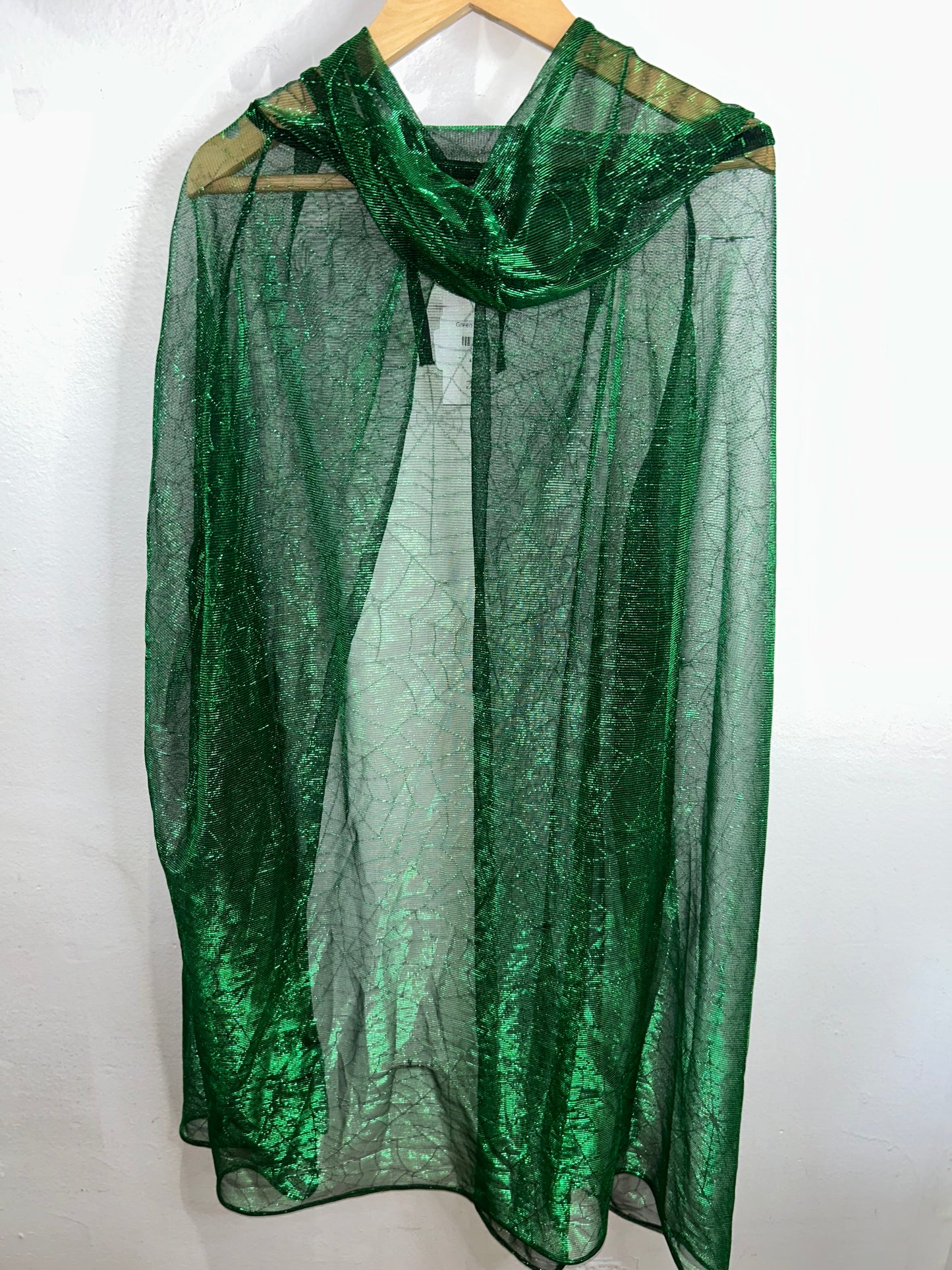 Green sparkly cape