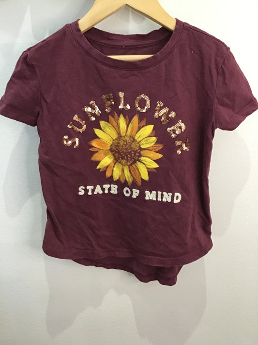 Tee sunflower state of mind 4-5y
