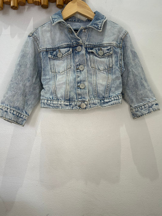 Acid wash denim jacket 2y