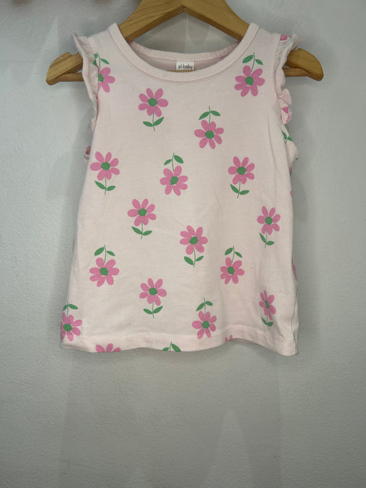 Pink flowers tanktop 24m