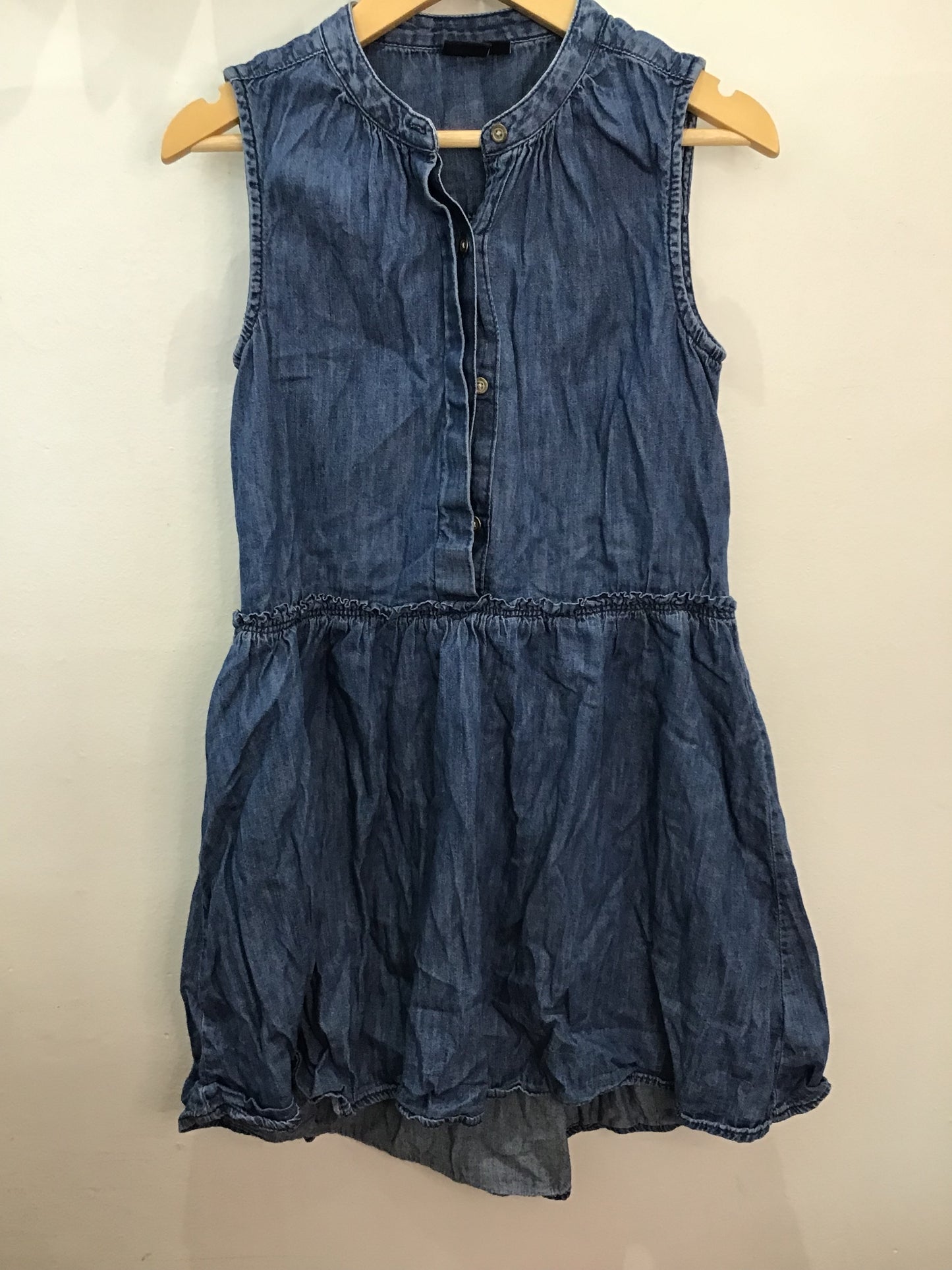 Chambray sleeveless dress 8-9y