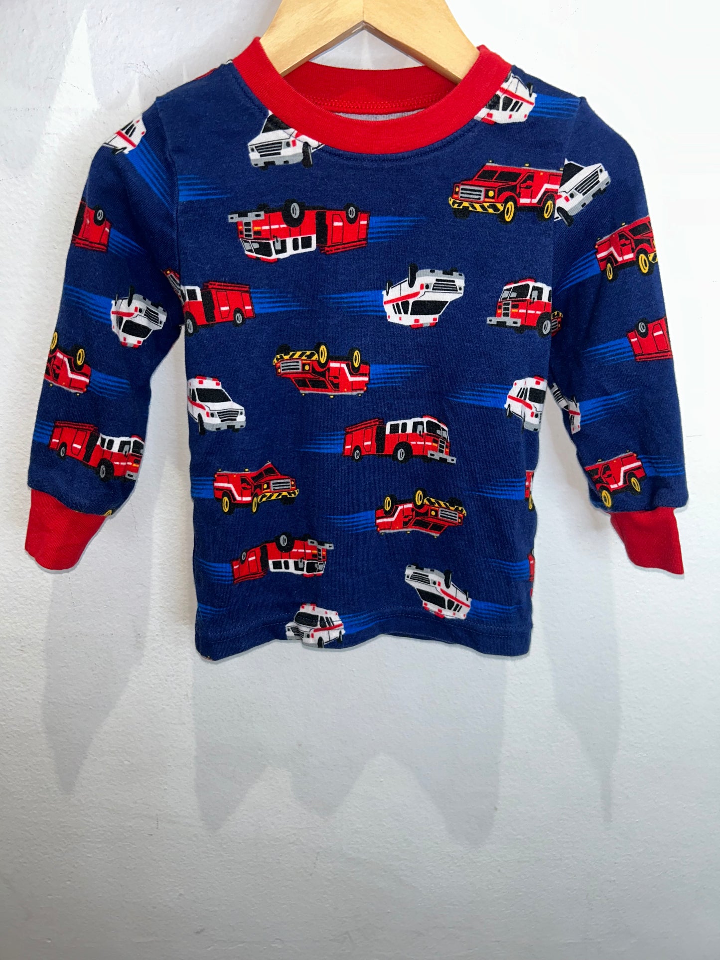 Firetrucks pyjamas 2y