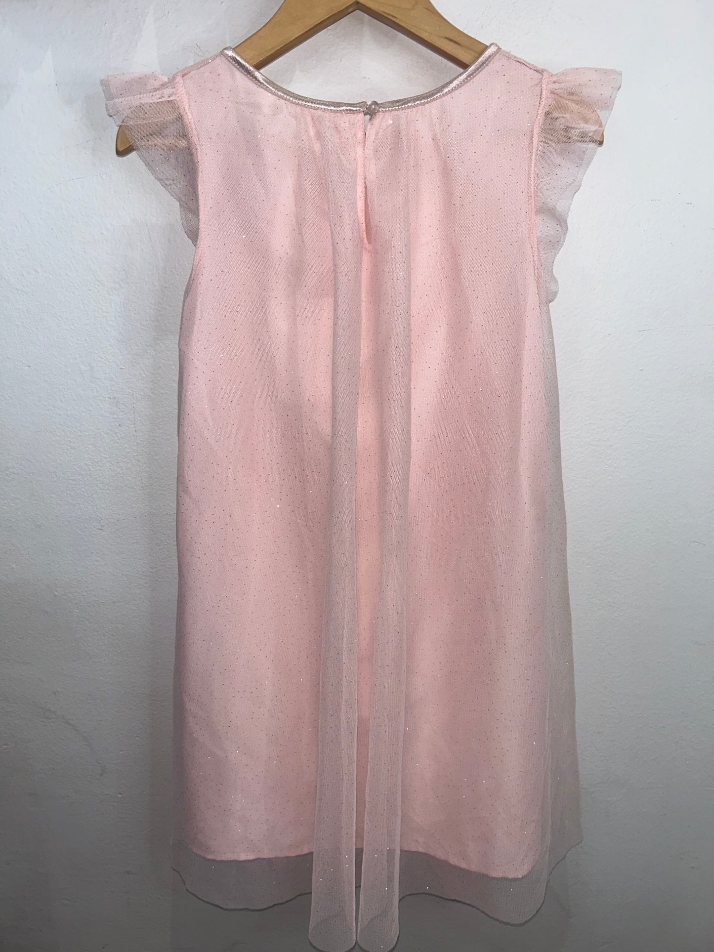 Pink and gold tulle dress 7-8y