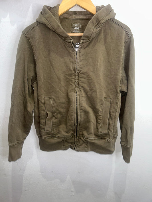 Olive lived-in sweatshirt 6-7y
