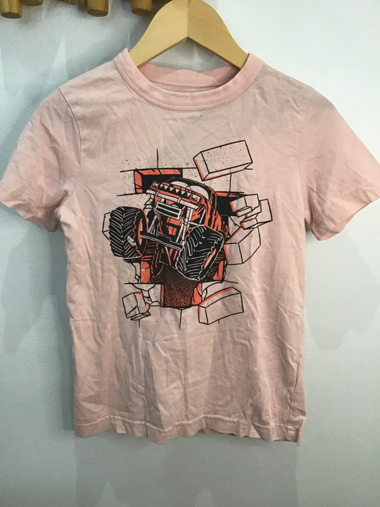Tee pink monster truck 6y